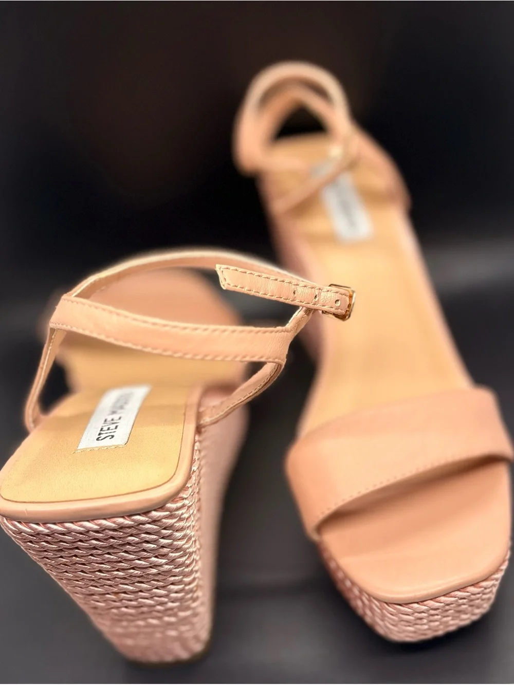Steve Madden Blush Pink Platform Wedge Sandals